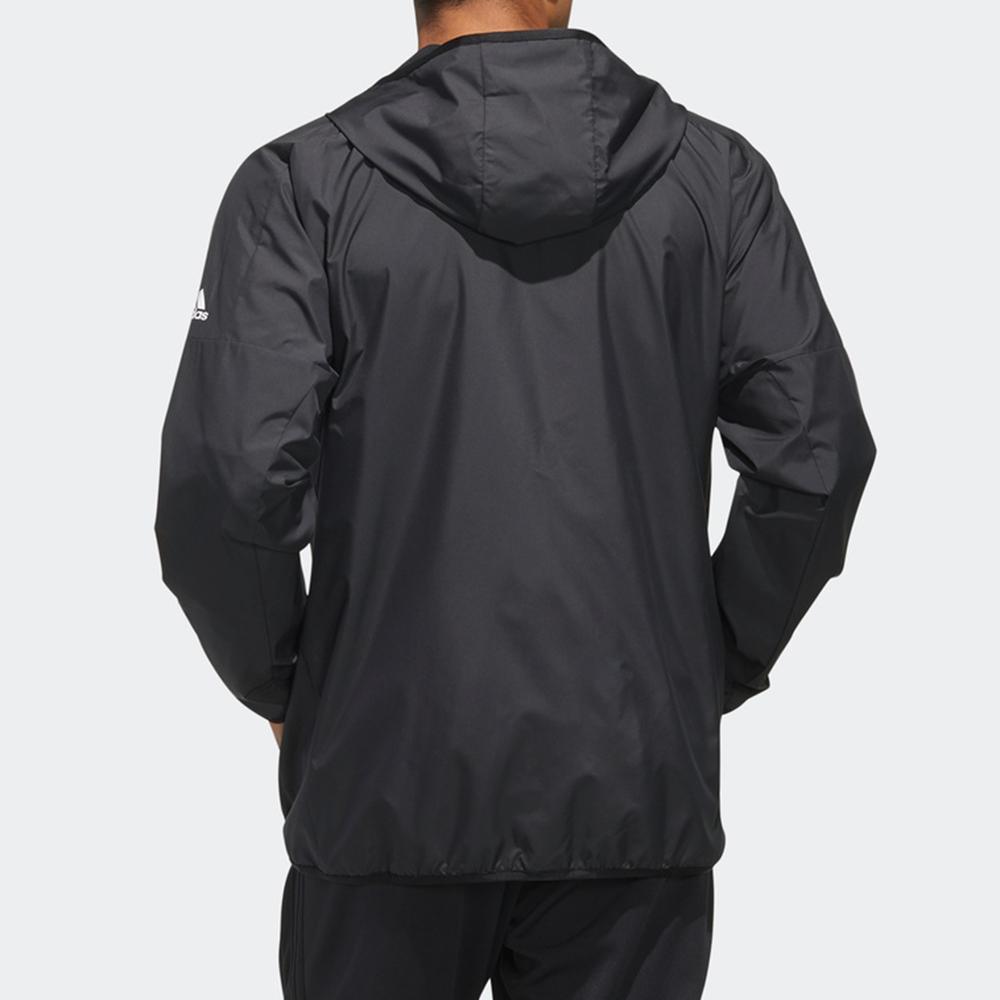 adidas Men's Windbreaker Hooded Jacket Black FM5345