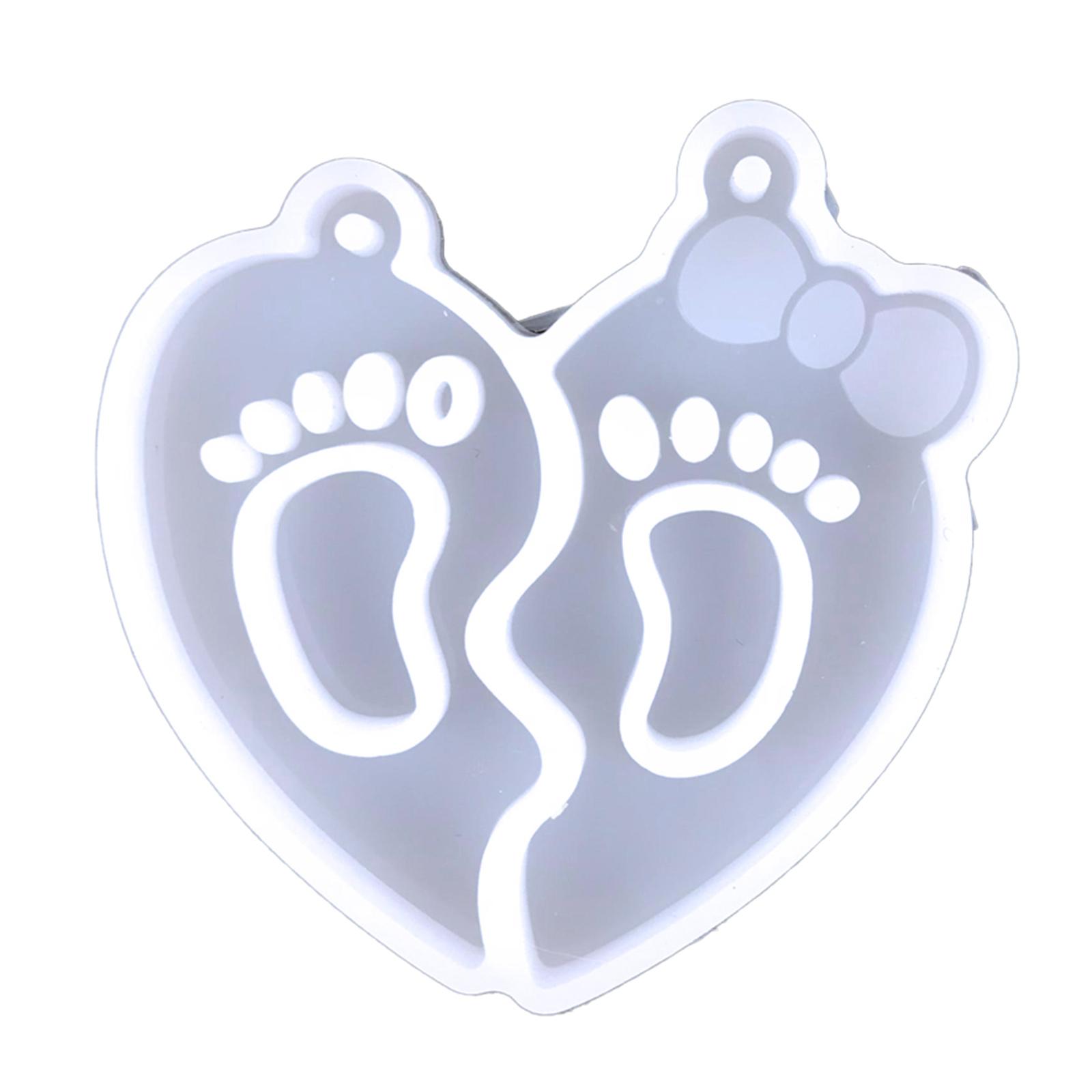 

Keychain Silicone Mold Heart Foot Silicone Mold for Car Pendant Home Decor Crystal Epoxy Resin Mold Jewelry Making Mold чистый