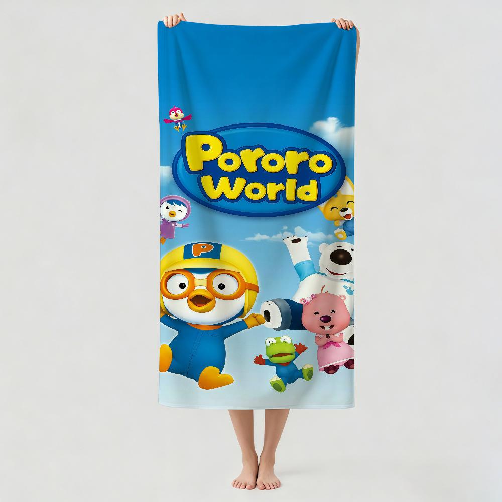 Cartoon cute P-PoroRos Towel Drying Bath Towel Applicable To Light Swimming Camping Yoga Beach Out