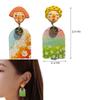 Top Sale Fashion Colourful Dangle Earrings for Women Accessories Stud Earring Pendientes New In Resin Earings