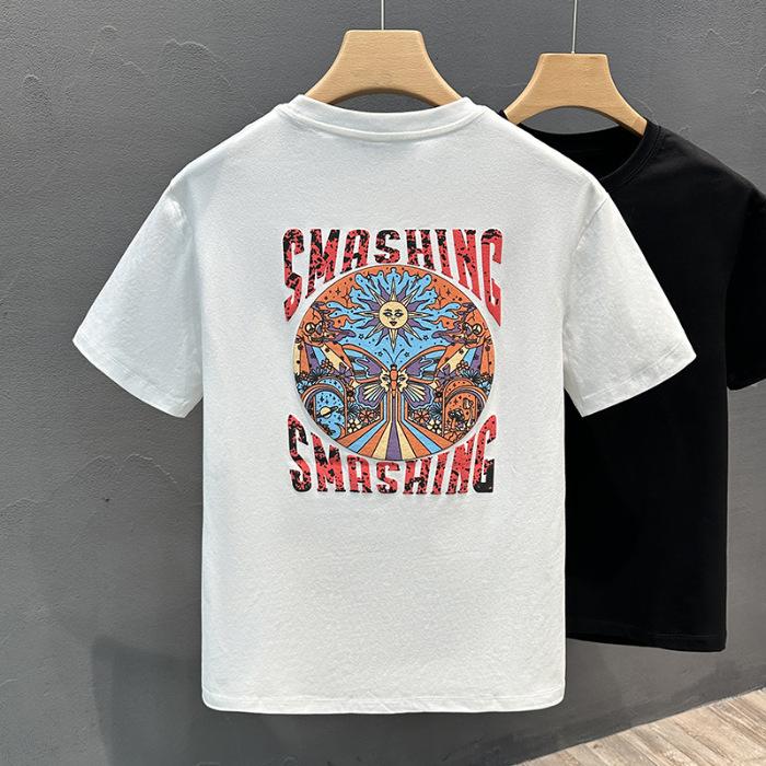 Sense Printed Short-sleeved T-shirt Men s Summer Thin Top Round Neck Cartoon T-shirt Men S