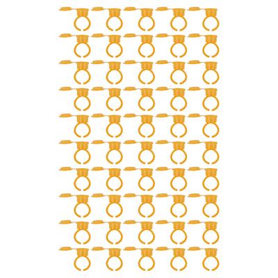 50Pcs Microblading Pigment Ring Cups with Cover for Tattoo Ink Semi Permanent Makeup Eyebrow Glue