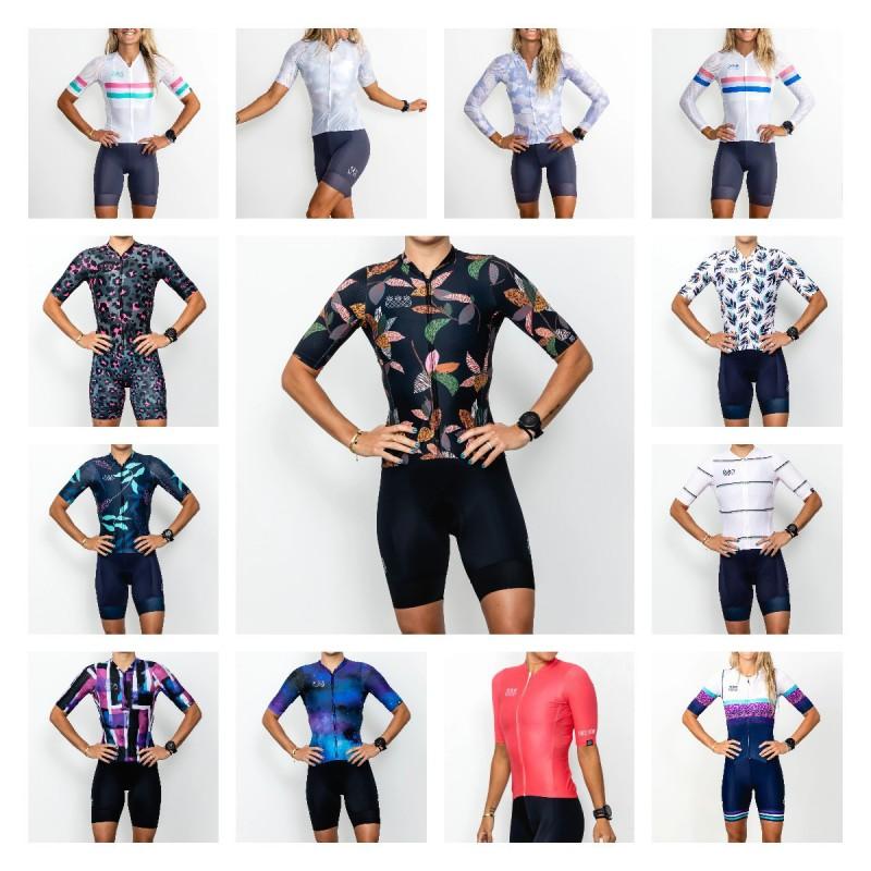 Ensemble Maillot de Cyclisme Femme Séchage Rapide Respirant Vêtement Vélo de Montagne Route Saison