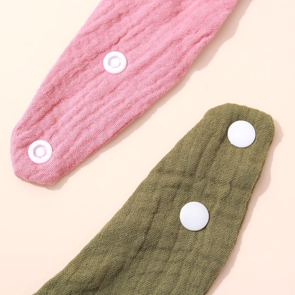 3 stuks Baby Voeding Kwijlslabbetjes Speekseldoek Driehoek Effen Kleur Sjaal Bandana Zacht Katoen Slab Verstelbare Drukknop Boertjesdoek