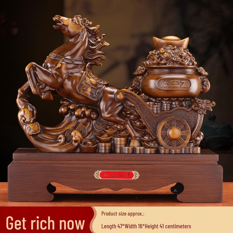 Zodiac Horse Ornament: Wealth-Attracting Decoration for Office, Living Room, Wine Cabinet, or Desk