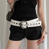 Retro Wide Belt Versatile Needle Buckle Belt Y2K PU Leather Belt  for Women