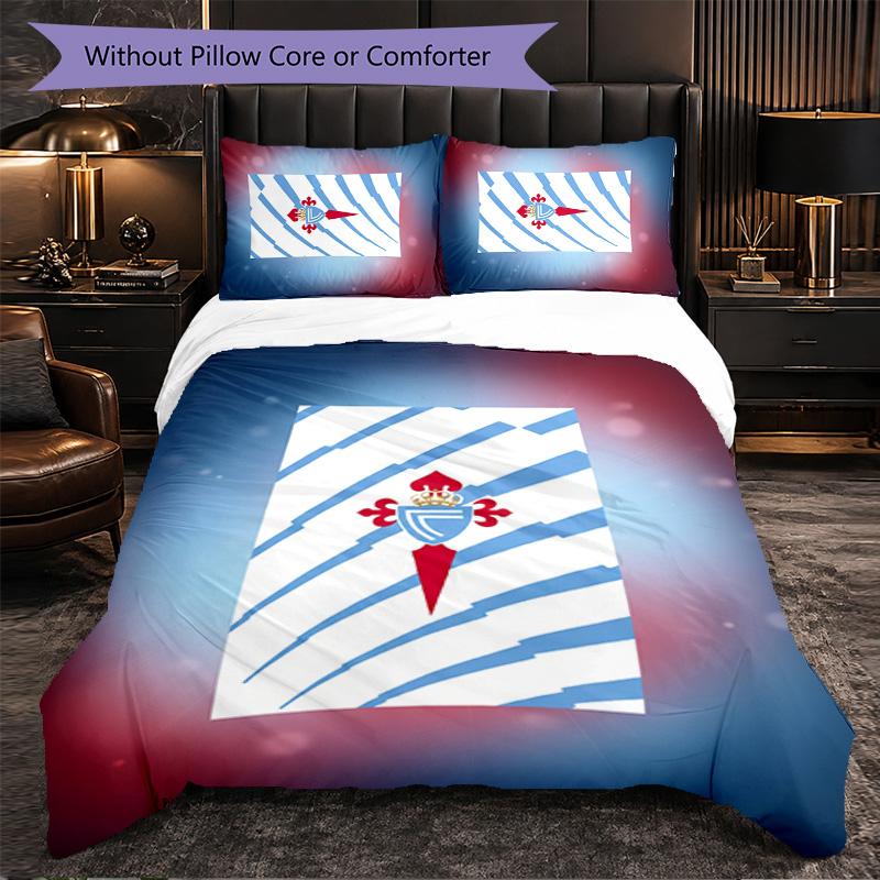 Celta Vigo FC Themed Bedding 3Pcs Duvet Cover Set Decorative Bed Linen For Teen Room Home Decoration