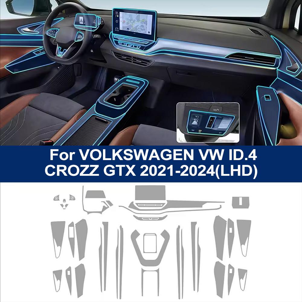 

PPF Car Center Console Gear Panel Navigation Screen Pre-cut TPU Protective Film for Volkswagen VW ID.4 Crozz GTX 2026-2026