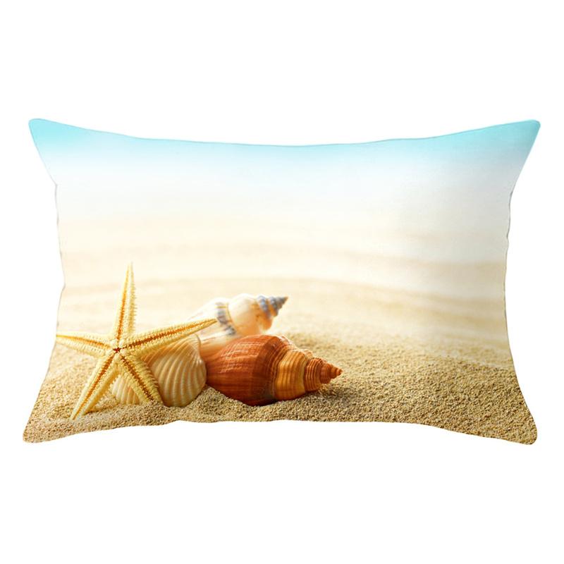 30x50cm Ins Sommer Strand Kissenbezug Meer Seestern Muschel Shell Kissen Abdeckung Sofa Hause Dekoration Landschaft Polyester kissenbezüge