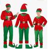 Christmas Green Elf Dress Up Costume Men's and Women's Adult Parent-Child Party Christmas Clothing