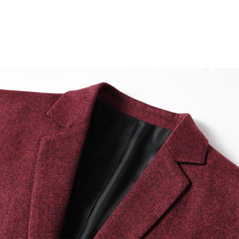 Printemps Automne Hommes d'âge moyen Petit Costume Veste d'affaires Décontractée Simple Style Occidental Coupe Ajustée Tendance Vêtements pour Hommes