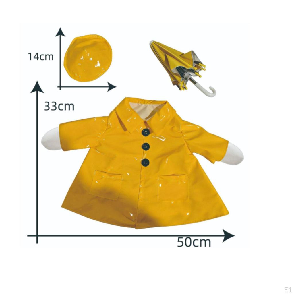 Button Raincoat Ensemble Weatherproof Porch Goose Outfit Garden Bird Decoration