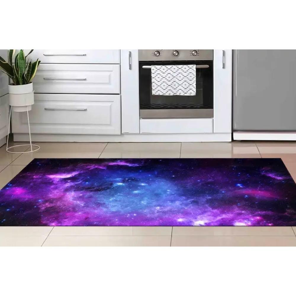 Galaxy Starry Sky View Rug Anti-Slip Pattern Carpet Personalized Gift for Home Bedroom Living Room Decor