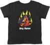 Personalised Number Day Flame Digit 4 Four Kids T-Shirt Boys Girls Gift