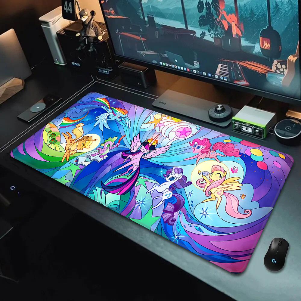 Mousepad HD Printing For Cute My Littles Ponys Computer Gamers Locking Edge Nonslip Mouse Pad XXLxcm Keyboard PC Desk Pad