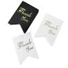 Thank You Tags 50Pcs Bronzing Stamping Black White Paper Card for Valentine's Day Gift Favor Retail Price Label
