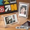 Magnetic Clear Acrylic Display Frame for Instax Polaroid Photos, Kpop Mini Desktop Stand Holder for 3 Inch Small Cards