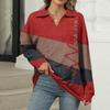 Women's Summer Fashion Casual  Printed V-Neck Long Sleeve Shirt Top