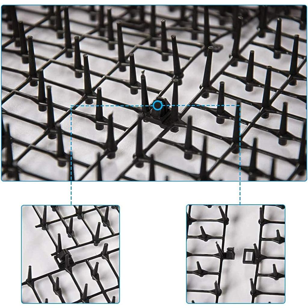 2 Pack 6.5ft Cat Scat Mat with Soft Spikes,13ft Humane Indoor/Outdoor Cat Deterrent Strips for Garden Borders,Countertops & Furniture,78" X 11" Each