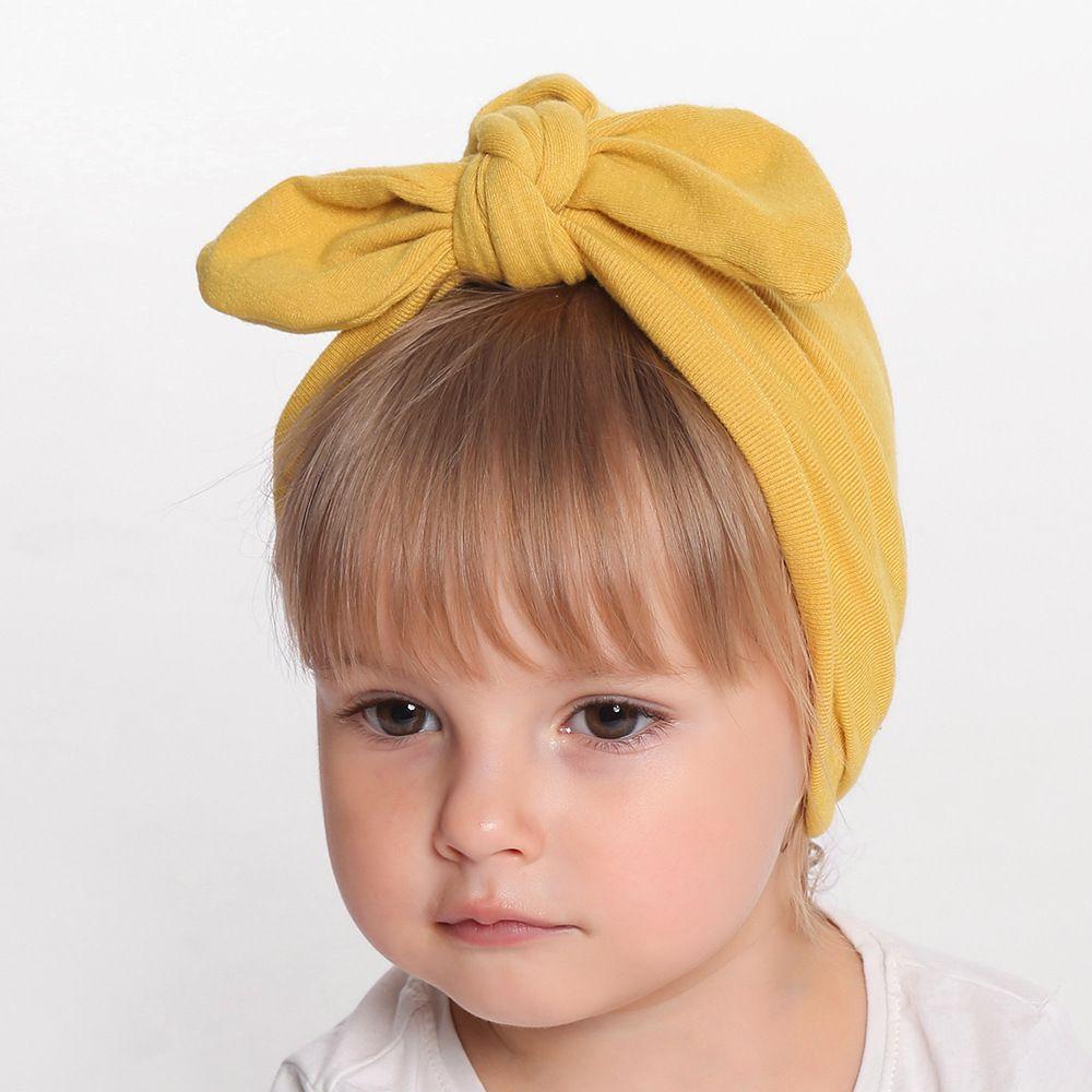 Toddler Head Wrap Winter  Elastic Knotted Rabbit Ear Baby Hat Cotton Headwear Caps