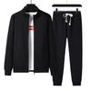 Mantel Übergroße Herren Strickjacke Sport Casual Set Zweiteilige Hose
