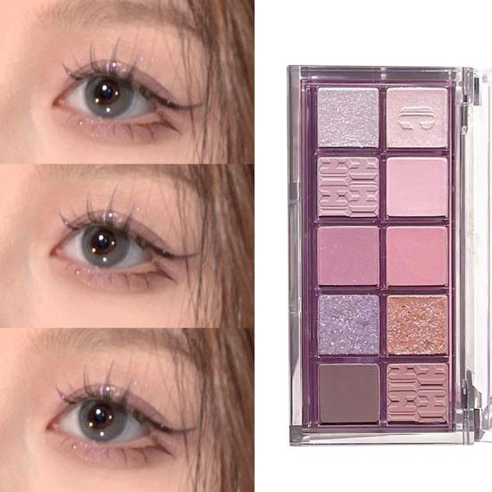 Eyeshadow Palette Flash Shiny Low Saturation 10-color Eyeshadow Palette for Autumn