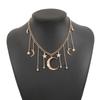 Crystal Sun Moon Star Pendant Necklace Neck Chains Collarbone Jewelry Accessories