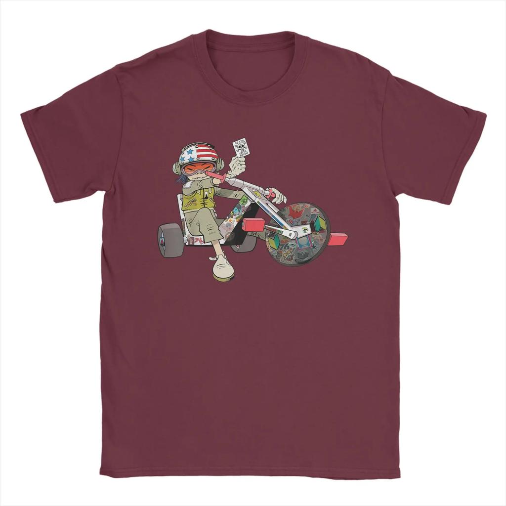Gorillaz Unisexs Noodles Trike Tshirt Unisex Creative 100 Cotton Tees Round Collar Short Sleeve T Shirt Plus Size Tops