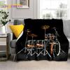 Drum Kit Music Instruments Drum Set Blanket,Soft Throw Blanket for Home Bedroom Bed Sofa Picnic Travel Office Cover Blanket Kid