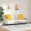 Sofa Cushions 2 Pieces Light Yellow 50 X 50 Cm Corduroy Fabric
