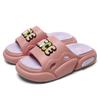 Thick-bottomed one-word slippers for women to increase their height in summer, outdoor trend, home couple stepping on shit slippers for men