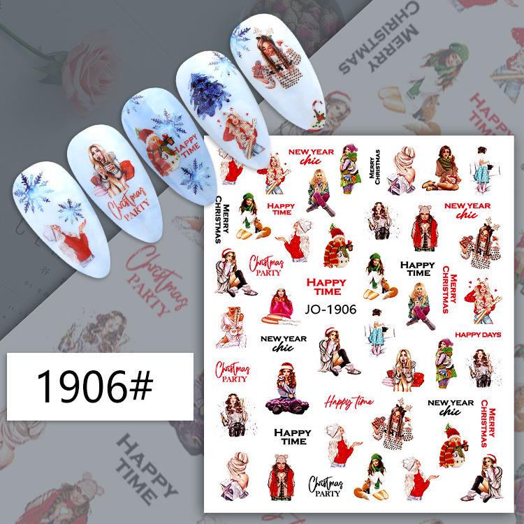3D Christmas Nail Art Stickers: Snowflake, Reindeer & Santa Designs for Beautiful Nail Decorations