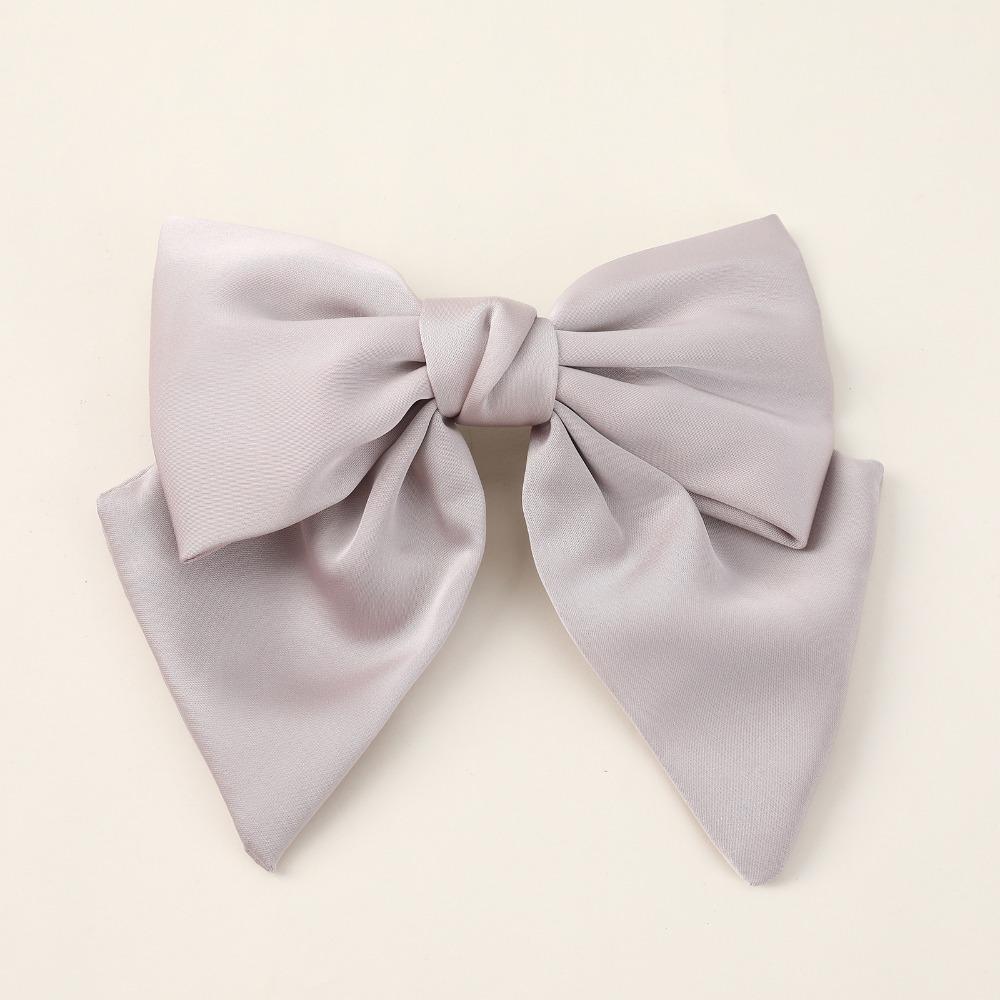Satin Bowknot Hair Clip Spring Clip Hair Accessory Daily Wear French Hair Bow Clip Girls