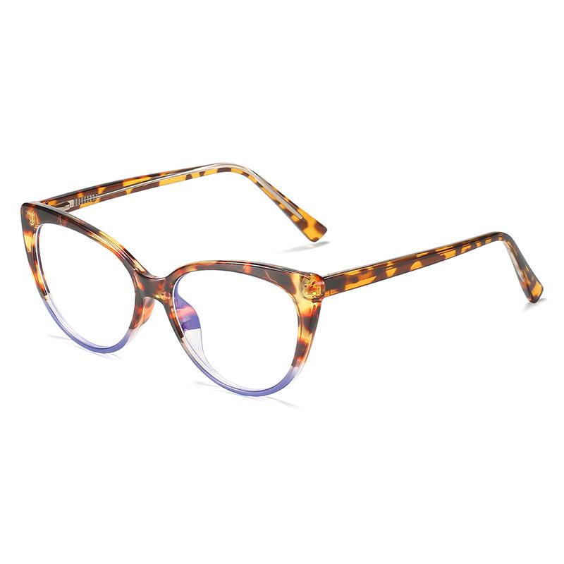 Material Insert Retro Personalized Cat Eye Women'S Glasses Frame, Supply Flat Mirror Women