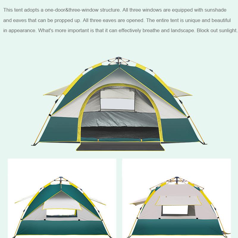 Barraca Totalmente Automática para 2-3 Pessoas/3-4 Pessoas À Prova de Chuva À Prova de Vento Toldo Sombreamento Praia Camping Caminhadas Barraca Camping Viagem Barraca Familiar Azul/Verde