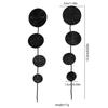 Fashion Gold Color Circular Pendant Earrings for Women Exaggerated Metal Long Tassel Round Geometric Earrings Jewelry Gifts