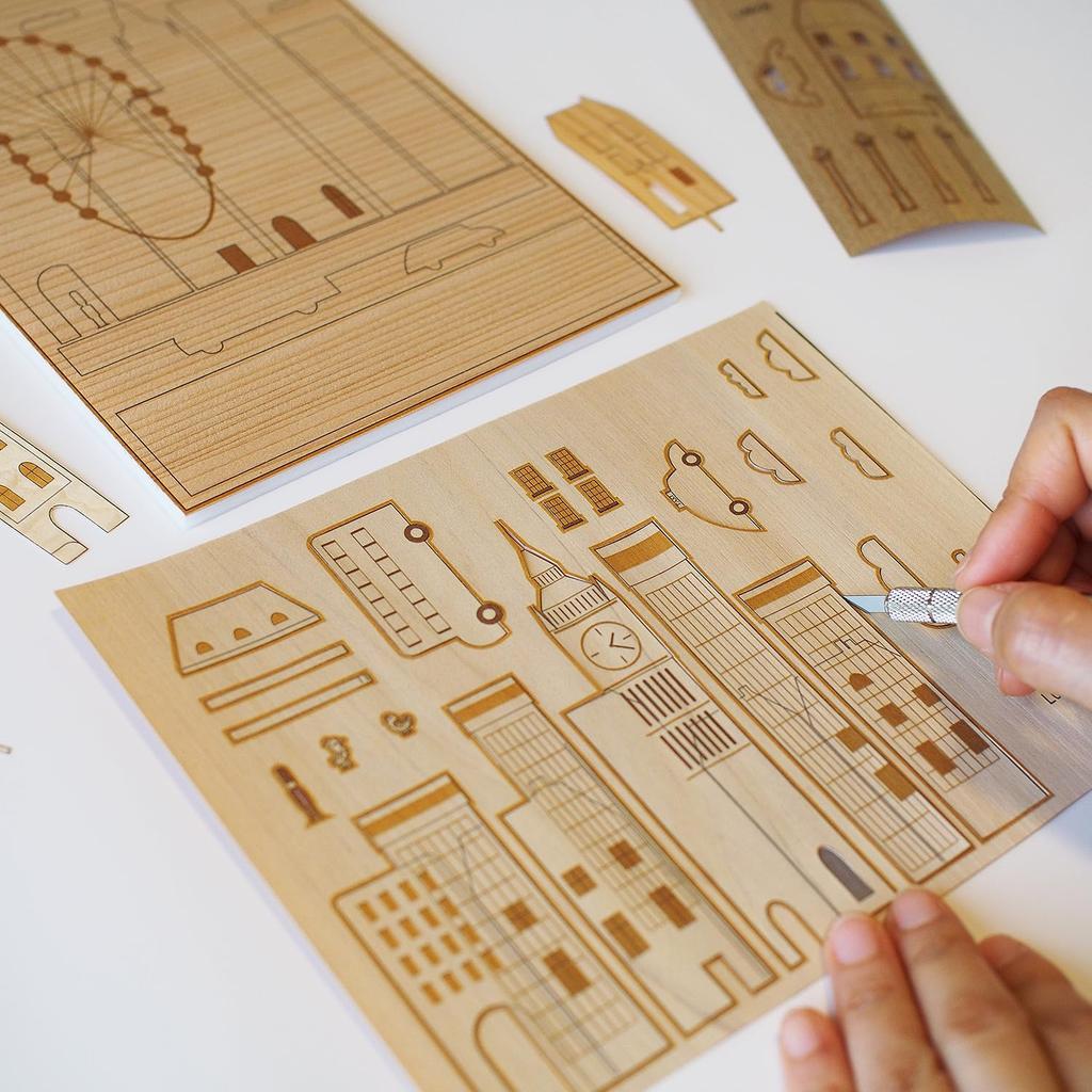 KINOWA "London" Woodblock Printing Original Handmade Kit, World Streets, Made In Japan
