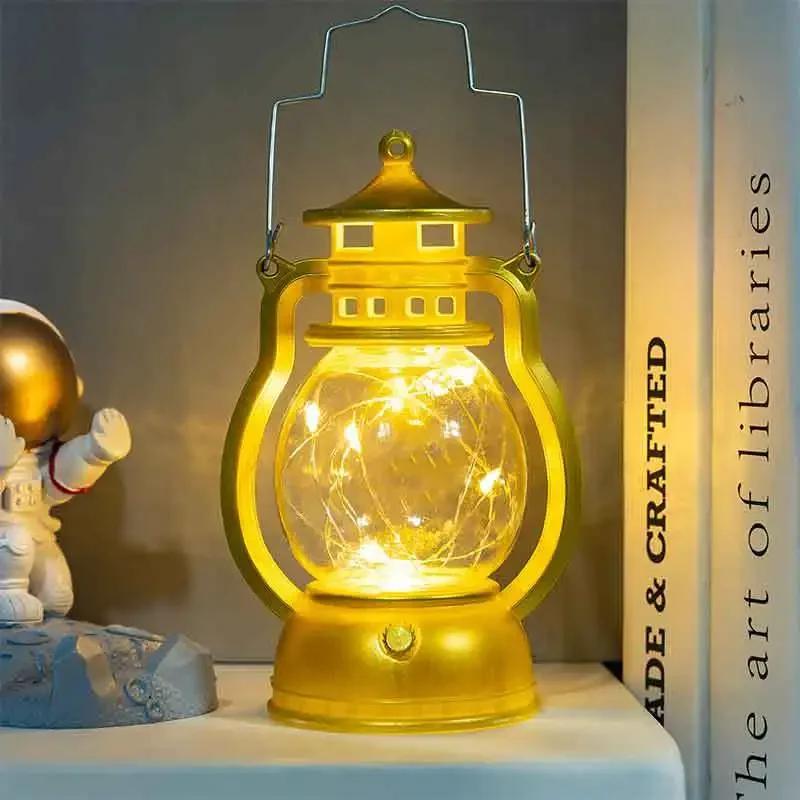 Led Retro Lantern Night Light Decoration Halloween Vintage Castle Hanging LED Light Retro Hanging Candle Holder Lantern Gift
