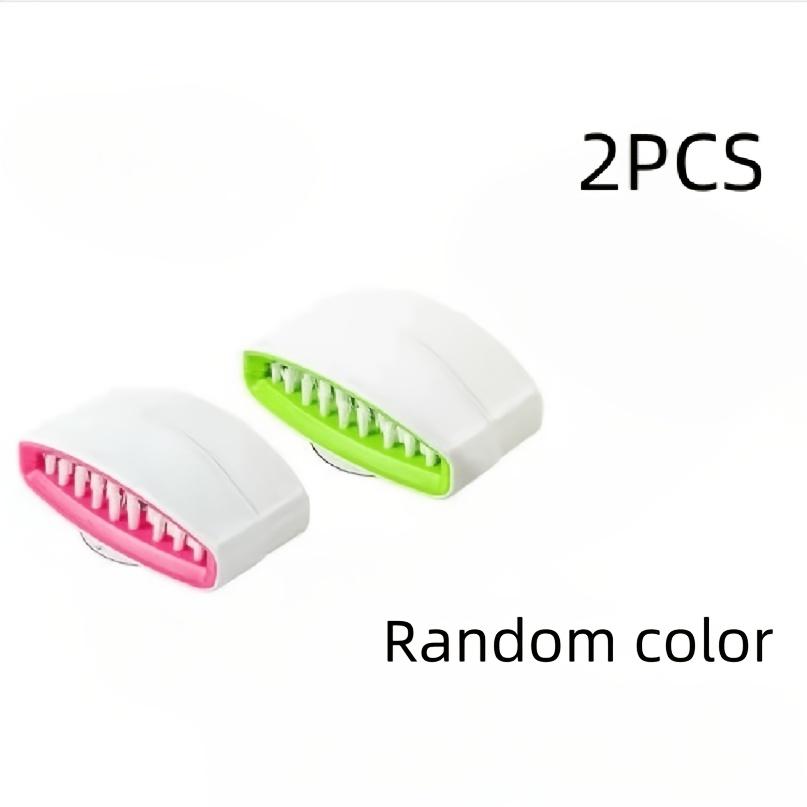 A Set of 2 Detachable Kitchen Cleaning Brushes with Suction Cups Designed Specifically for Knives, Forks, Chopsticks, And Convenient Home Use