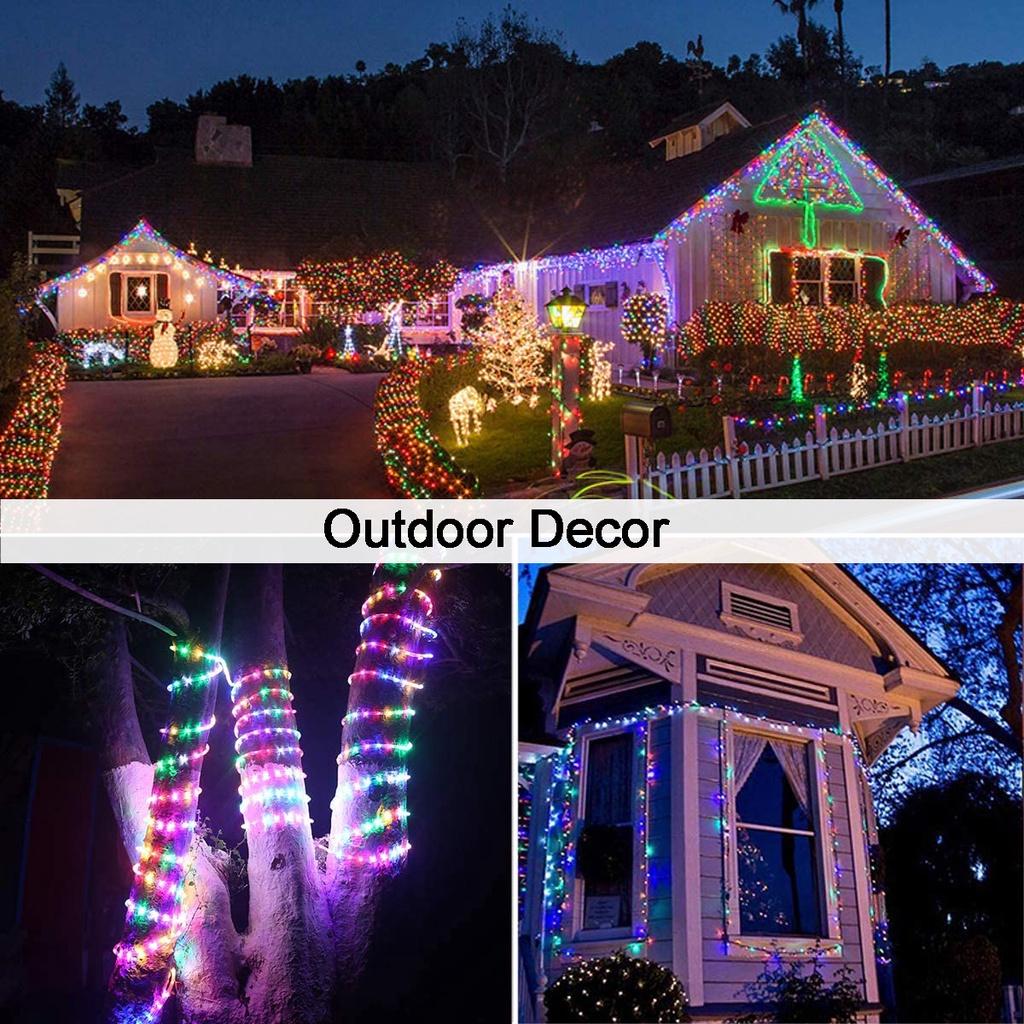 Outdoor Solar LED Copper Wire String Lights 8 Modes Waterproof Garden Patio Christmas Decoration Garland