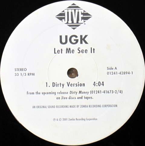 

12inch Record UGK - Let Me See It 01241428941 Jive 2001 US Rap & Hip-Hop/R&B Used