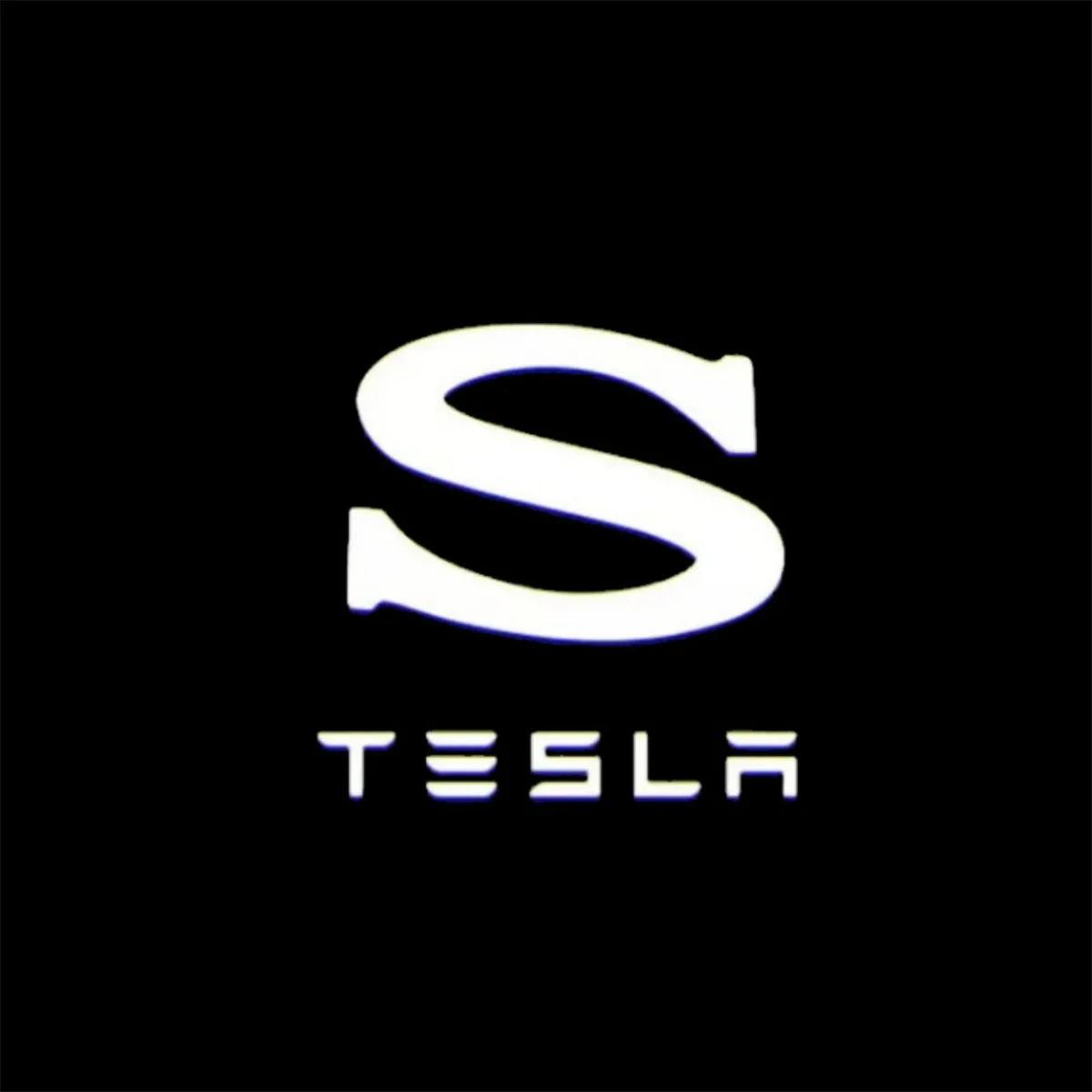 

Car Sticker Tesla 2/4PSC Tesla Welcome Light for Model Y 3 S X Car Door LED Projector puddle lights Ultra-Bright Welcome Light 2PCS