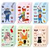 Hot Cartoon Crazy Animal  Rabbit Officer Face Swap Stickers 6 Pieces/Package Children'S Anime Surrounding Diy Costume Stickers