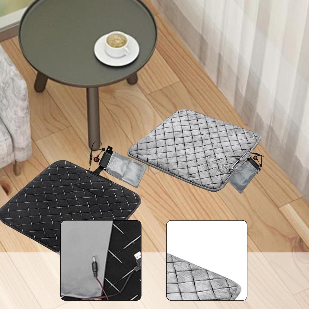 Multifunctional USB Heated Seat Cushion Electric Thermal Pad Adjustable Chair Heating Pad for Office Home Stadium Sports