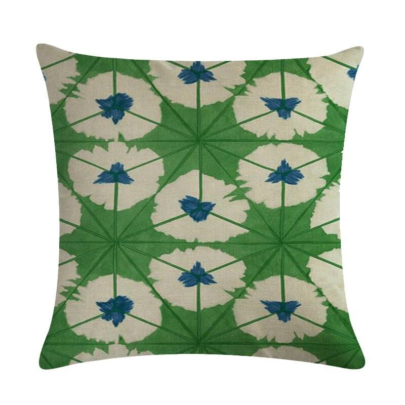 💰Köp billigt online Geometric Flower Floral Print Pillow Case Bed Waist