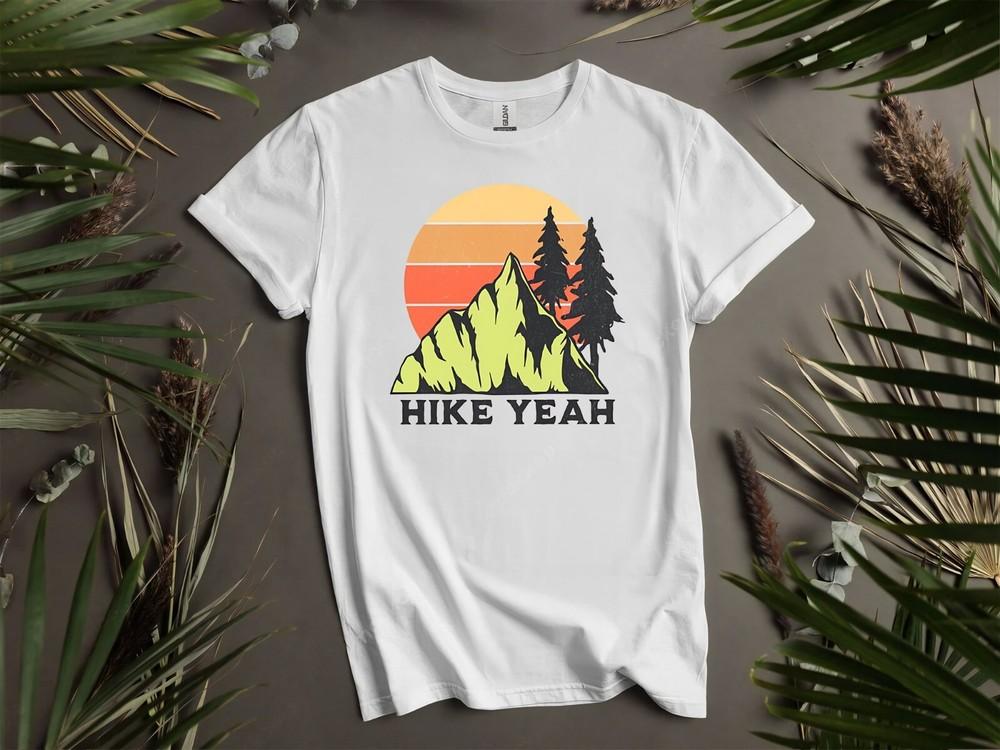 

Comfort Color Hike Yeah Mountain Hiking Hoodie Tshirt Men Women Unisex AD122 XL