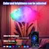 LED Cloud Light DIY 3D Thundercloud Ceiling Lamp with Music-Synchronized Lighting Remote Control Adjustable Modes Bedroom Game Room Decor