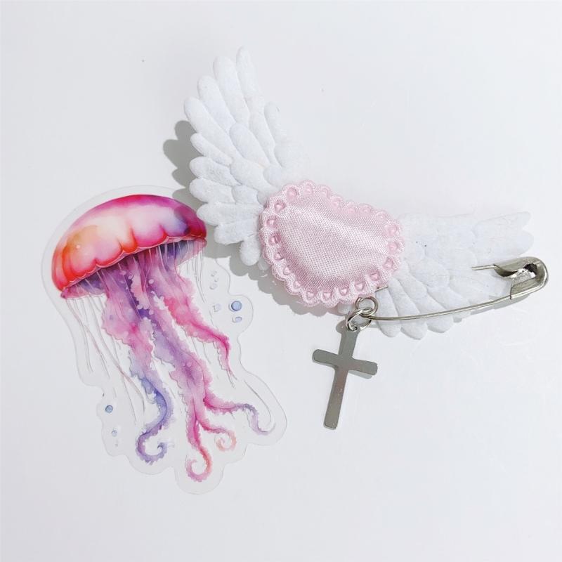 Stylish Hairpin With Soft Padded Wing Delicate Metalwork Hairpin Animen Style Hair Clip For Casual Or Prom Occasion