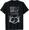 Funny Skeleton There's Skelly In My Belly Pregnant Halloween  Unisex T-Shirt