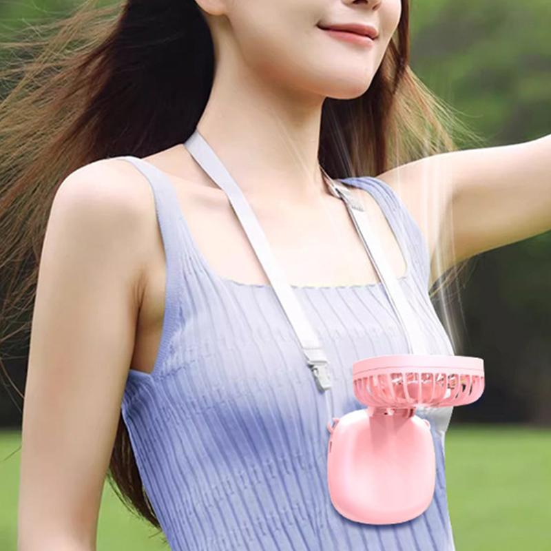 Multi-Functional Mini Handheld Fan With Makeup Mirror Foldable Small Electric Fan Usb Rechargeable Portable Hanging Neck Fan